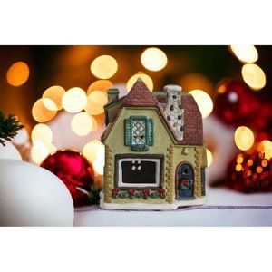 Vintage 1999 Porcelain Victorian-era Christmas House/Cottage by  Longrich LTD